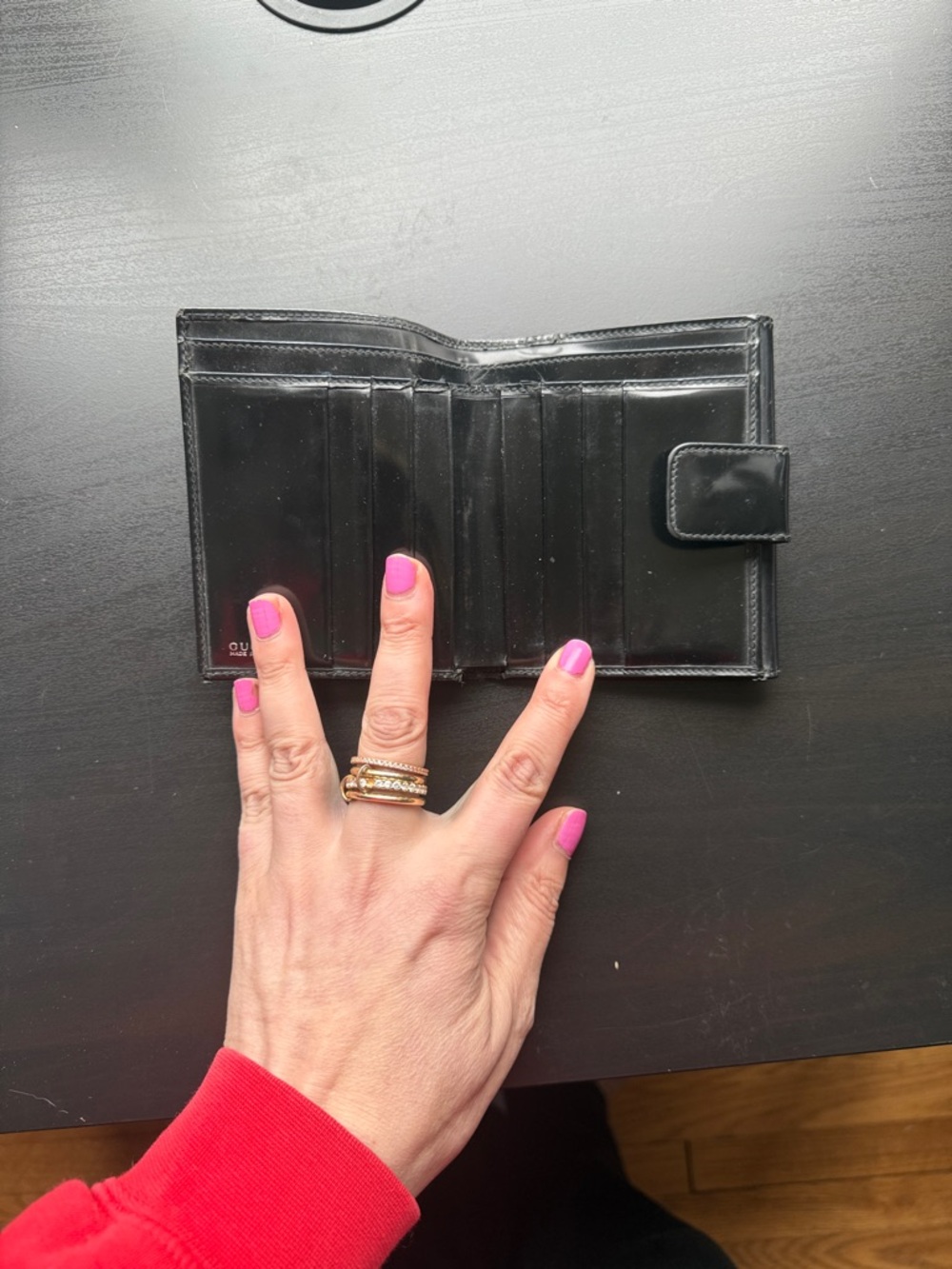 Gucci Black Patent Leather Bifold Wallet with Horsebit Detail - Picture 7 of 14